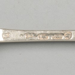 3-delig lot lepels & vork (Amsterdam, Johannes Schiotling 1762-1799) zilver.