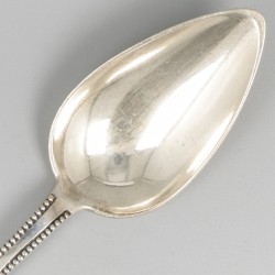Groentelepel en juslepel zilver.
