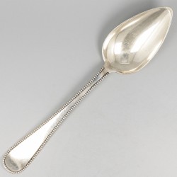 Groentelepel en juslepel zilver.