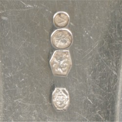 12-delige set visbestek Haags lofje zilver.