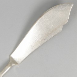 12-delige set visbestek Haags lofje zilver.