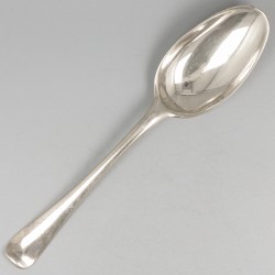 18e-eeuwse bestekdelen (4) o.a. lepel van Jacques Roettiers zilver.