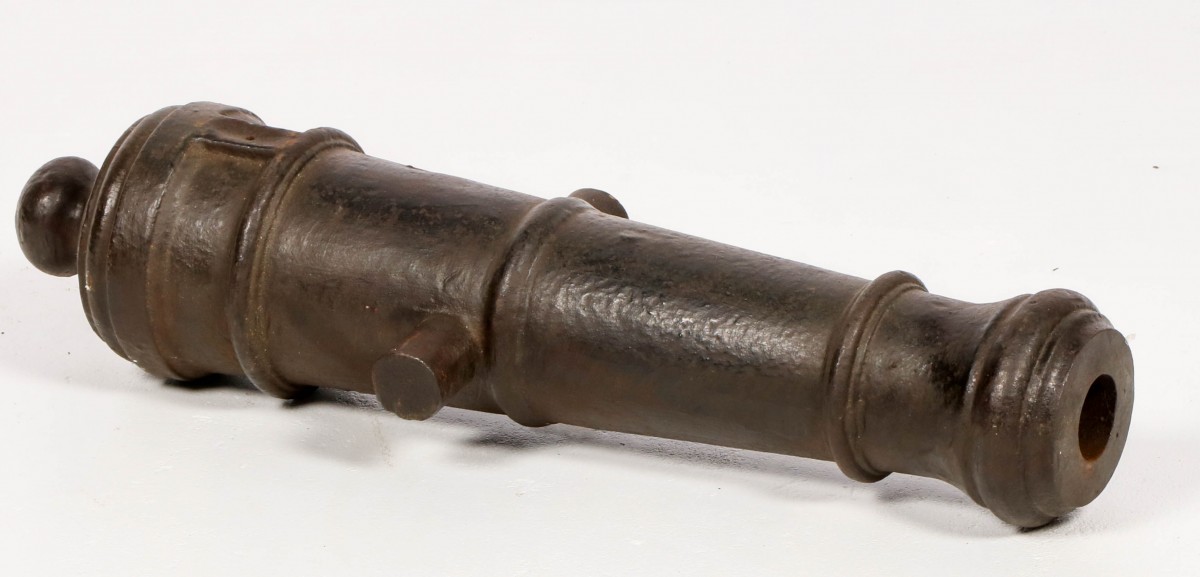 Een gietijzeren kanon, 19e eeuw.