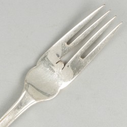 12-delige set visbestek zilver.