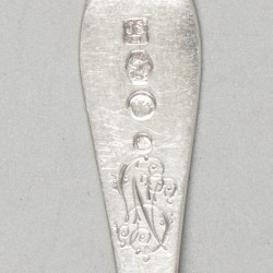 6-delige set theelepels zilver.