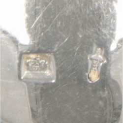12-delige set dessertlepels ''model Jeunesse'' zilver.