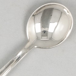 12-delige set dessertlepels ''model Jeunesse'' zilver.