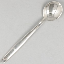 12-delige set dessertlepels ''model Jeunesse'' zilver.