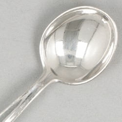 12-delige set theelepels ''model Jeunesse'' zilver.