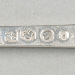 12-delige set visbestek Haags lofje zilver.
