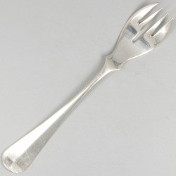 12-delige set visbestek Haags lofje zilver.