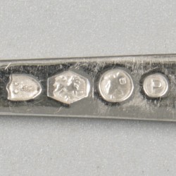 12-delige set visbestek Haags lofje zilver.