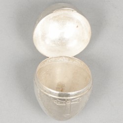 Rozenkransdoosje zilver.