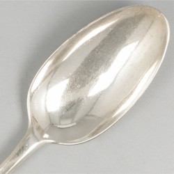 Dinerlepel & vork ('s-Gravenhage, Johannes van der Toorn II, 1771-1811) zilver.