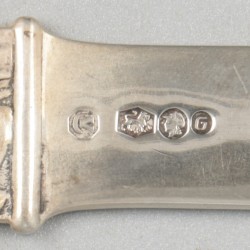 2 briefopeners zilver.