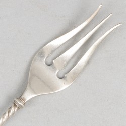 6-delig lot diverse bestekdelen zilver.