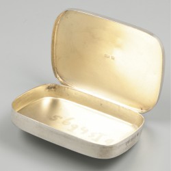 Snuiftabakdoosje zilver.