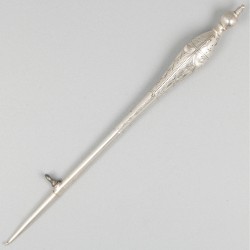 Tamboereernaald / haaknaald zilver.