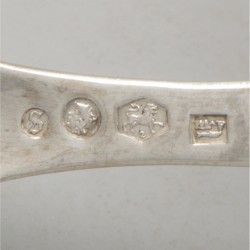2-delige set compotelepels zilver.