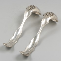 2-delige set compotelepels zilver.