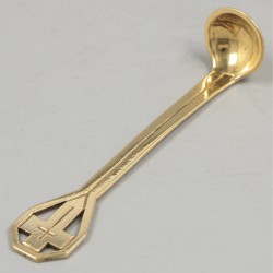 2-delig lot miskelk-lepeltjes zilver.