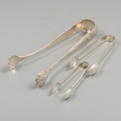 3-delig lot suikertangen zilver.