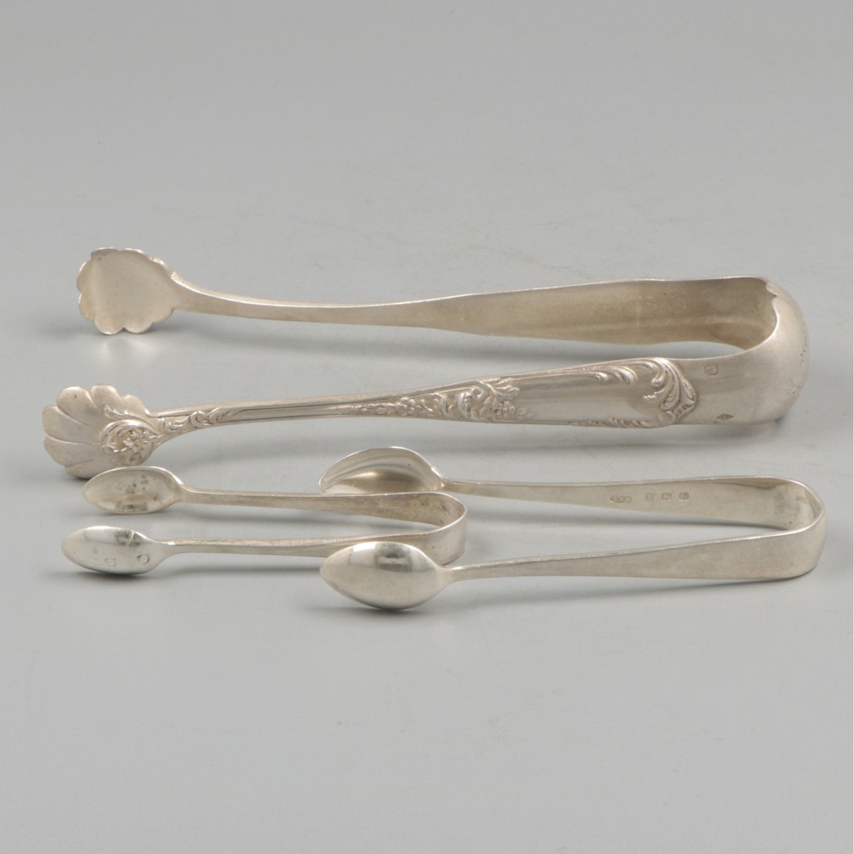 3-delig lot suikertangen zilver.