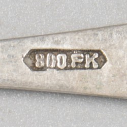 11-delig lot diverse zoutlepels, mosterdlepels en cocktailvorkjes zilver.