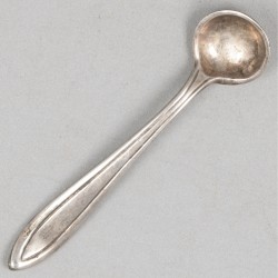 11-delig lot diverse zoutlepels, mosterdlepels en cocktailvorkjes zilver.