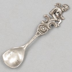 11-delig lot diverse zoutlepels, mosterdlepels en cocktailvorkjes zilver.