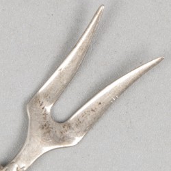 11-delig lot diverse zoutlepels, mosterdlepels en cocktailvorkjes zilver.
