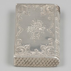 Tondeldoosje / vesta-case zilver.