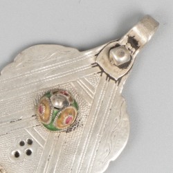 2-delige set Fibulae (Zuid-Marokko / West Anti-Atlas, Tiznit regio, naam begin 20e eeuw: Tizernai) zilver.