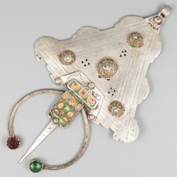 2-delige set Fibulae (Zuid-Marokko / West Anti-Atlas, Tiznit regio, naam begin 20e eeuw: Tizernai) zilver.