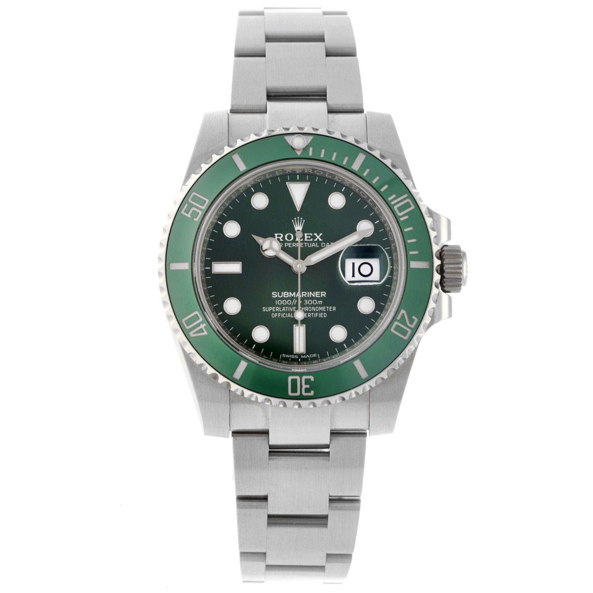 Rolex Submariner Hulk ''ongedragen'' 116610LV - Heren polshorloge - 2017.