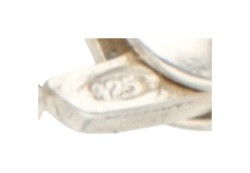 Sterling zilveren set van collier, armband en oorclips met meandermotief door Scandinavische designer VFH.