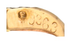 Antieke 14 kt. geelgouden en Pt 850 platina oorbellen bezet met roos geslepen diamanten.
