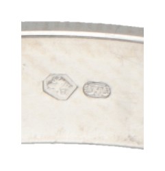 Cartier 'Love' 18 kt. witgouden band ring bezet met ca. 0.02 ct. diamant.