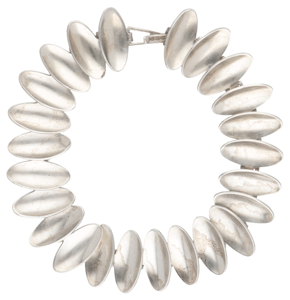 Sterling zilveren Zweedse modernistische armband door Atelier Borgila.