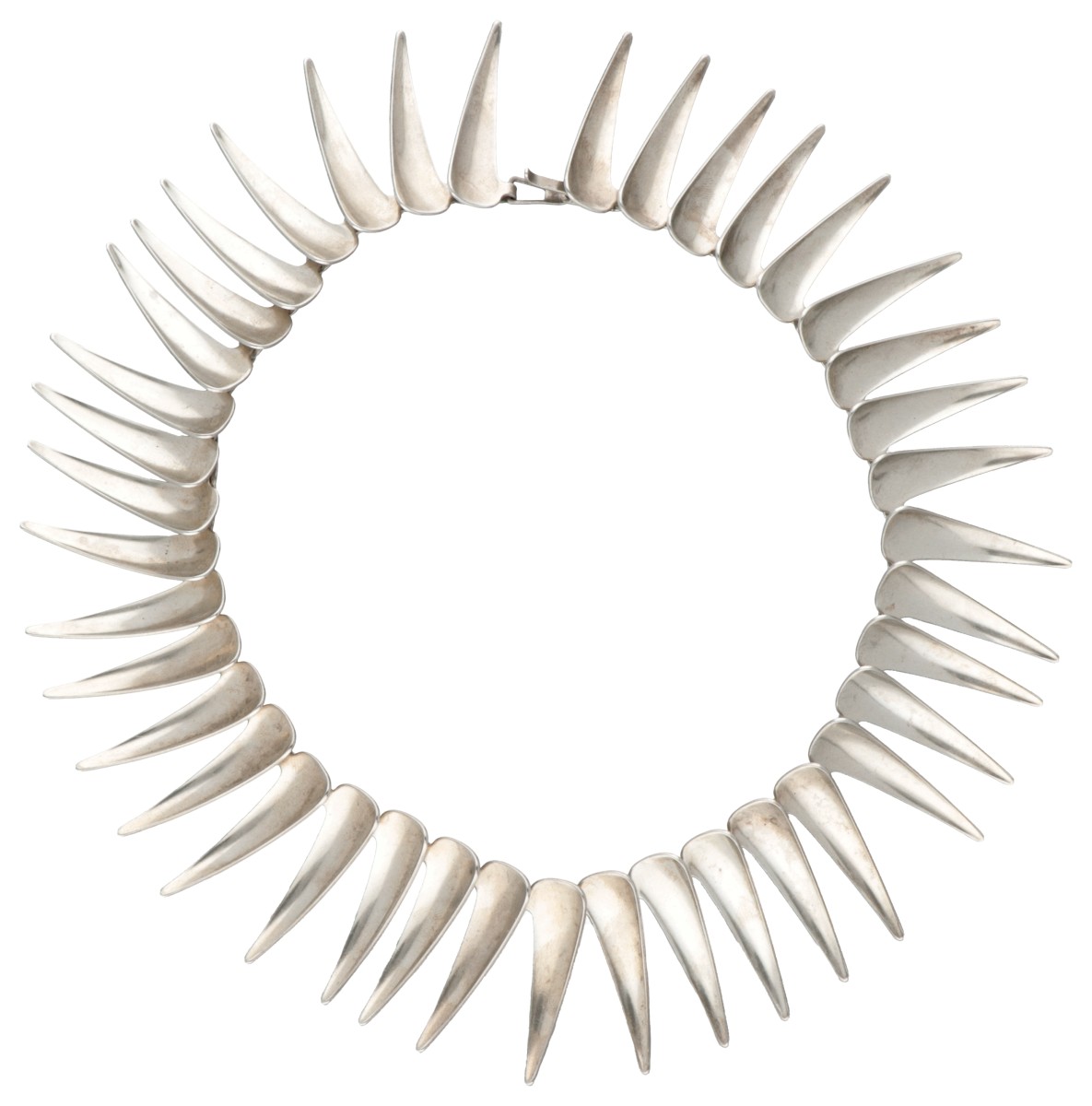 Sterling zilveren Zweeds modernistisch collier door Atelier Borgila, 1956.
