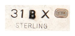 Sterling zilveren no.31B broche door Georg Jensen.