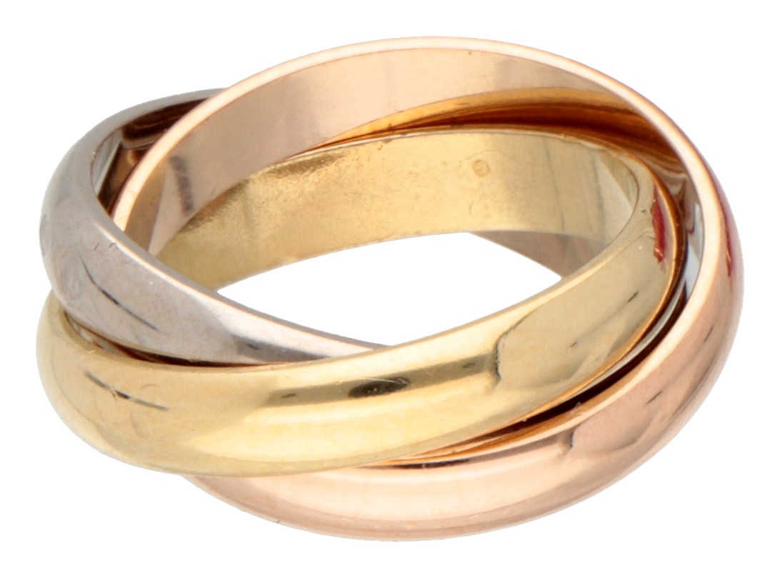 Cartier 18 kt. tricolor gouden 'Trinity' hanger.