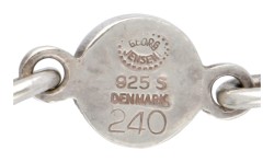 Sterling zilveren no.240 armband met chrysopraas door Georg Jensen.