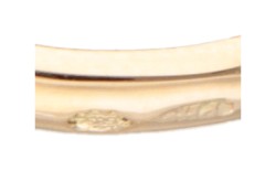 Vintage 14 kt. geelgouden ovale ring bezet met granaat.