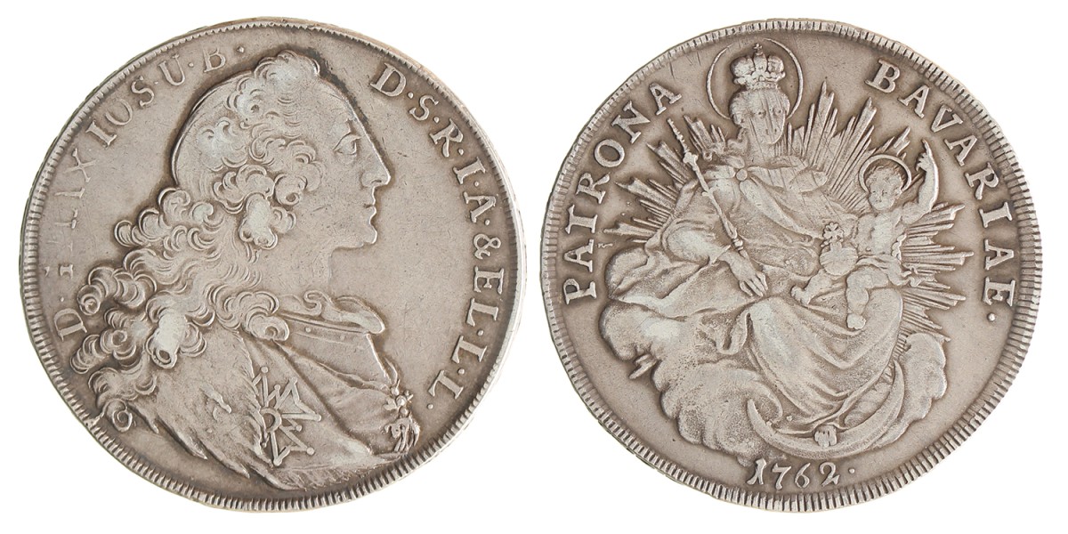 German states. Bavaria. Maximilian III Joseph. Thaler - Konventions. 1762.