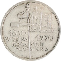 Poland. Republic. 5 Zlotych - 100th Anniversary of the November uprising. 1930.