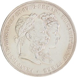 Austria. Empire. Franz Joseph. 2 Gulden - Silver wedding jubilee. 1879.