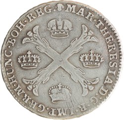 Kronenthaler. Brabant. Brussel. Maria Theresia. 1768. Zeer Fraai.