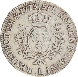 France. Kingdom. Louis XV. Ecu à la vieille tête. 1773 L.