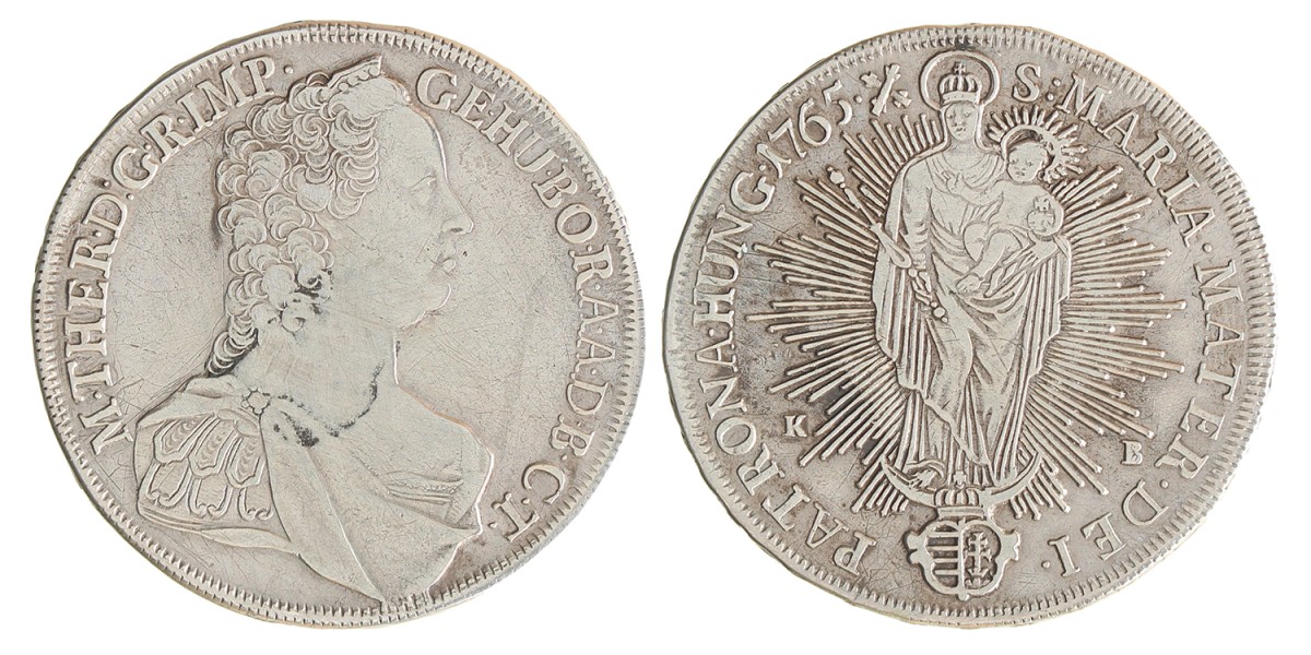Hungary. Habsburg empire. Maria Theresia. Thaler. 1765 KB.